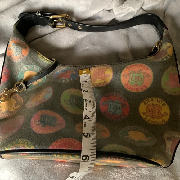 Authentic Dooney and Bourke wax coated handbag with adjustable leather strap - Picture 10 of 16